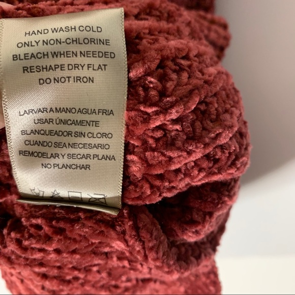 Seven7 Burgundy Chenille Cardigan Sweater - Picture 8 of 9